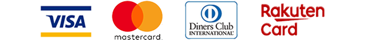 VISA mastercard JCB Diners AMEX RakutenCard